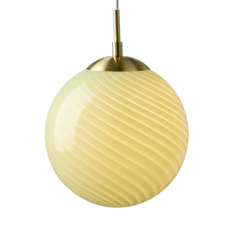 CANDY BALL hanglamp, olijfgroen/verouderd messing Ø 25 cm de Halo Design – photo produit