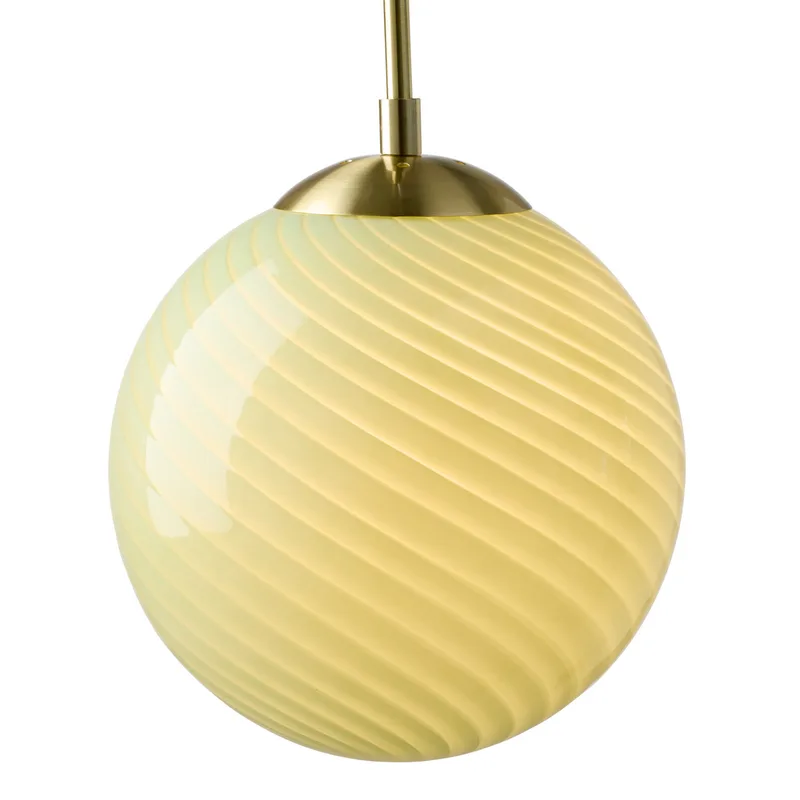 CANDY BALL hanglamp, olijfgroen/verouderd messing Ø 30 cm de Halo Design – photo produit
