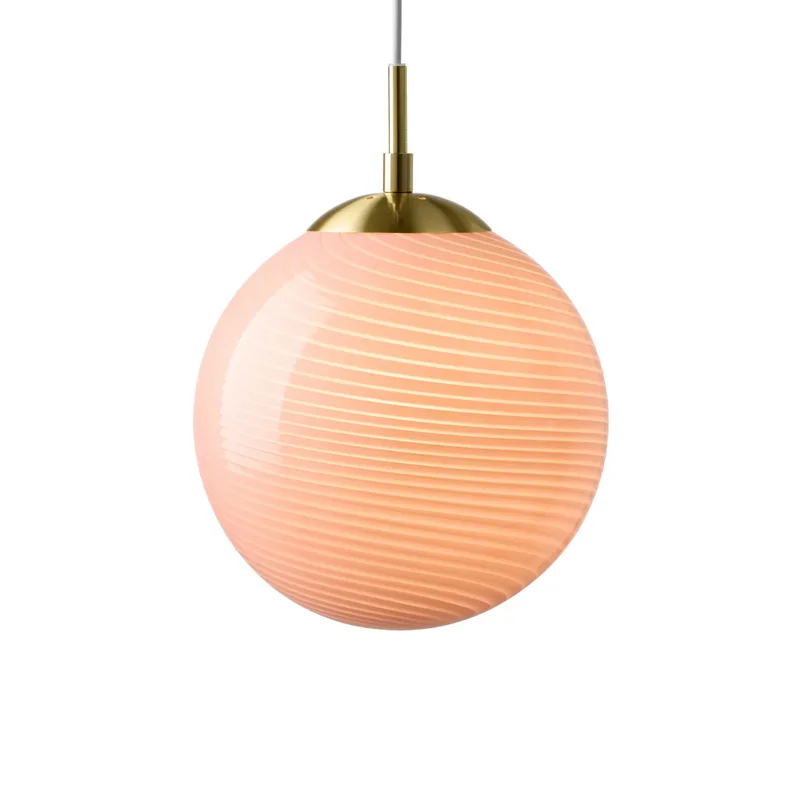 CANDY BALL hanglamp, roze/verouderd messing Ø 20 cm fra Halo Design – produktbillede