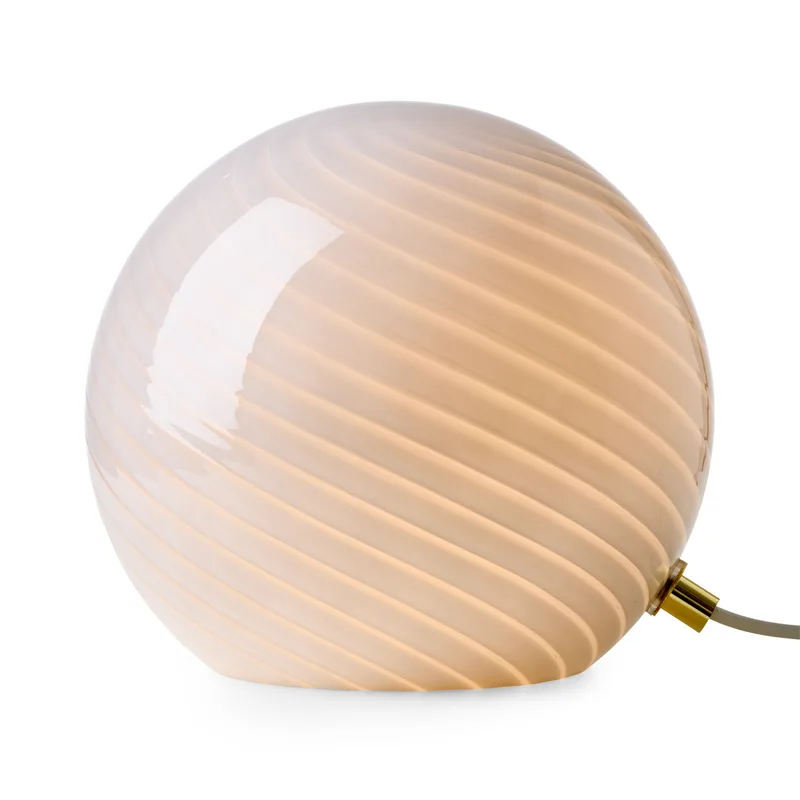 CANDY tafellamp, grijs, Ø 20 cm, glas, E14 van Halo Design – productfoto