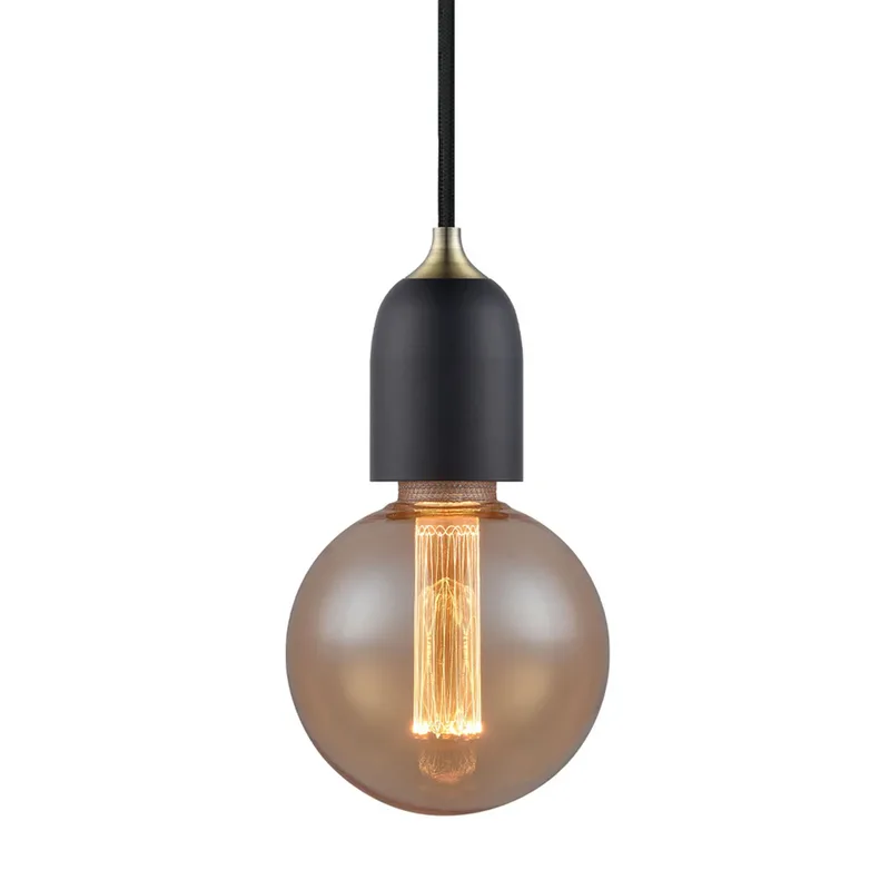 CLASSIC hanglamp zwart/messing Ø 5 cm E27 van Halo Design – productfoto