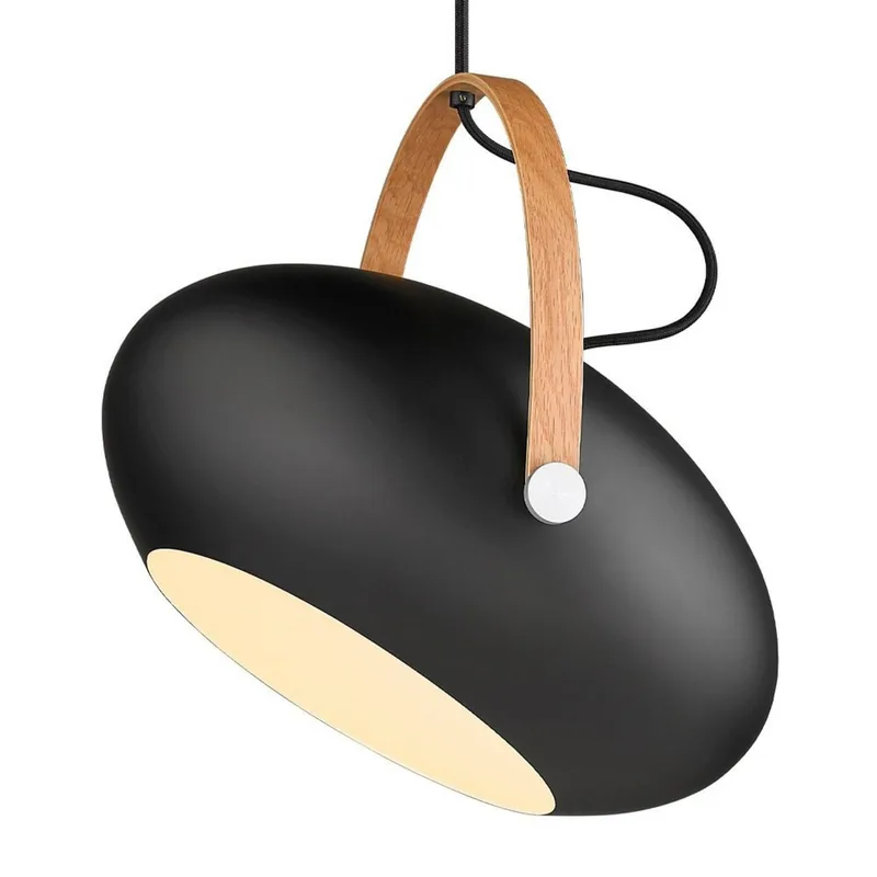 D.C Suspension Ø40 Black/Oak de Halo Design – photo produit