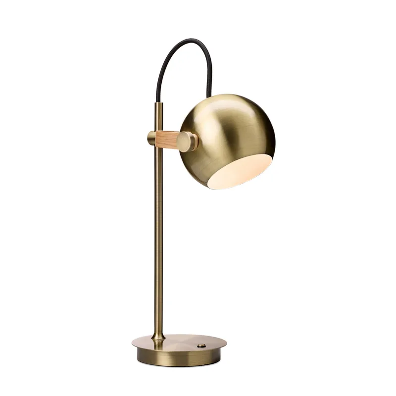 Luminaire rechargeable LED DC PORTABLE en métal laiton antique de Halo Design – photo produit