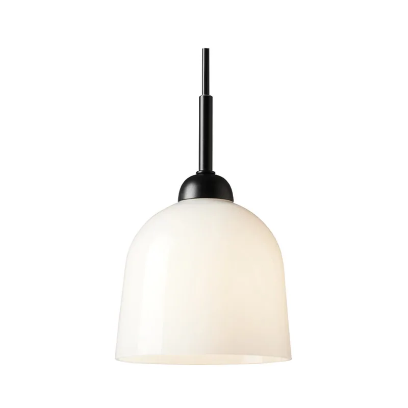 Glow Hanglamp Ø12 Zwart/Opaal de Halo Design – photo produit