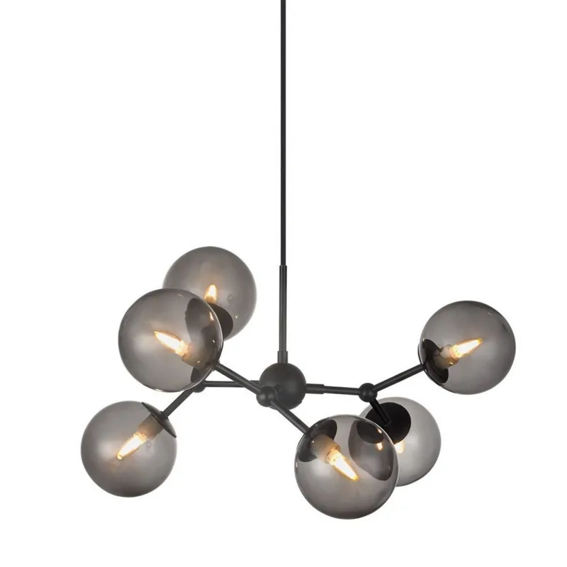 Suspension Atom Large Noir/Gris fumé de Halo Design – photo produit