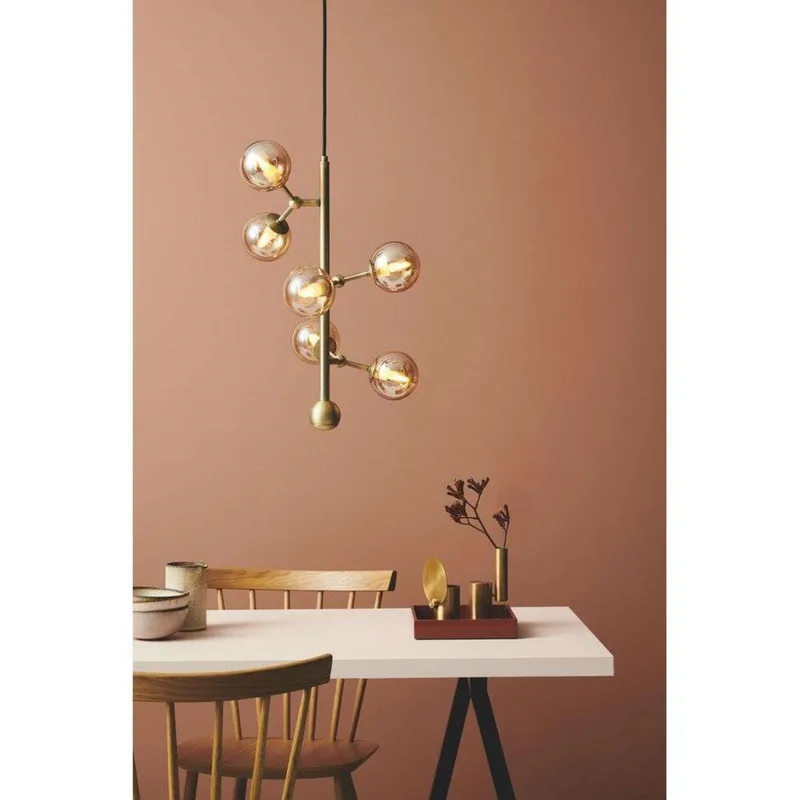 Suspension Atom Vertical en laiton vieilli de Halo Design – photo produit