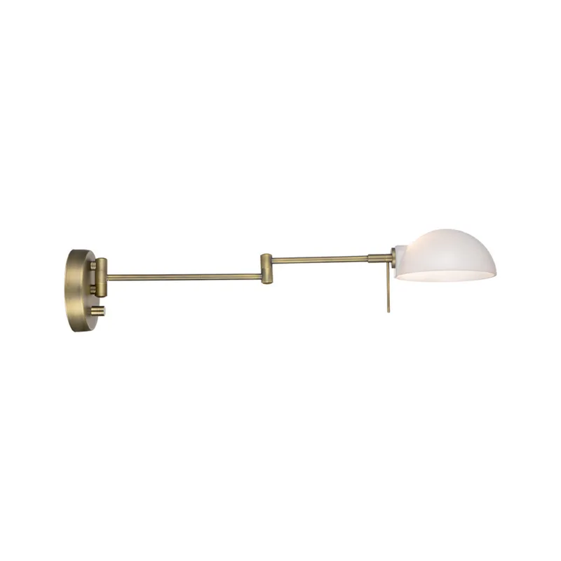 Kjøbenhavn wandlamp, oud messing/opaal, Ø 15 cm de Halo Design – photo produit