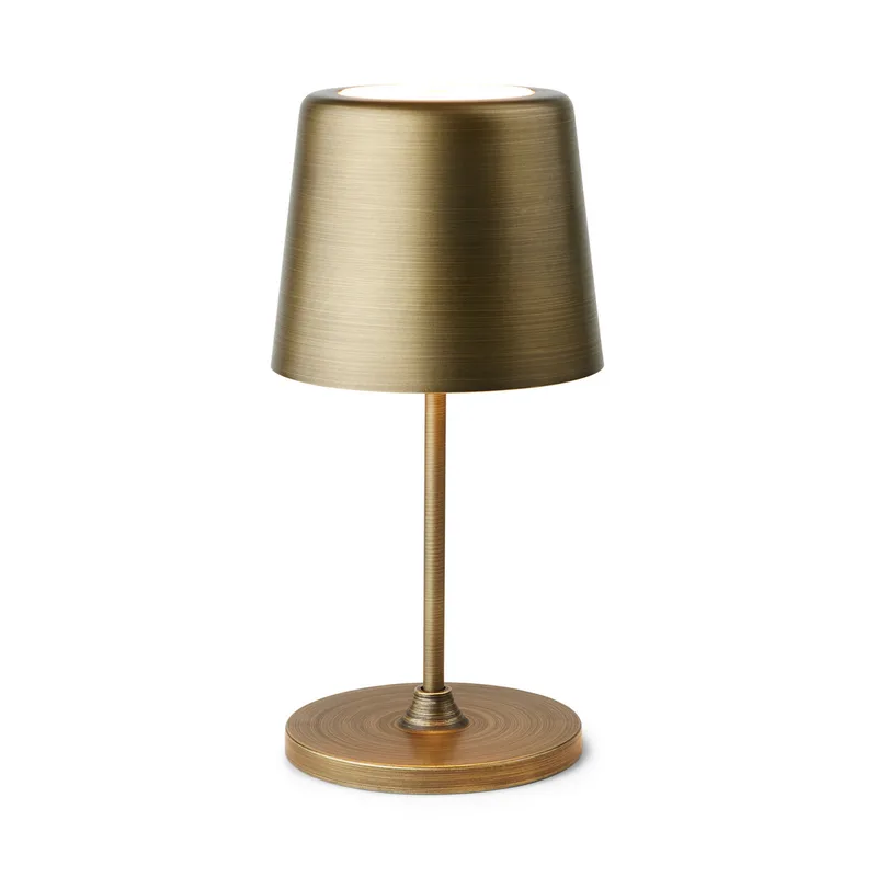 LUMEN LED-Akku-Tischlampe altmessing 23cm IP44 von Halo Design – Produktfoto