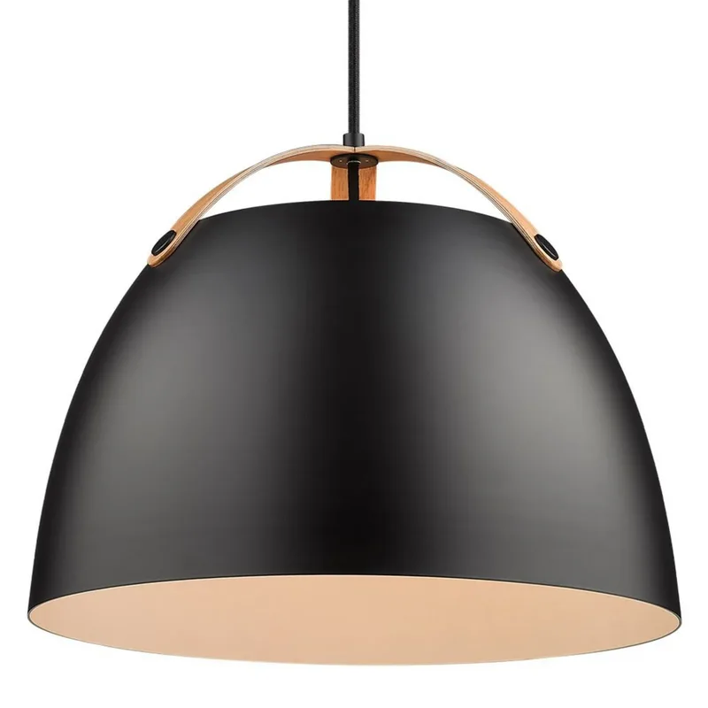 Oslo Suspension Ø40 Black/Oak de Halo Design – photo produit