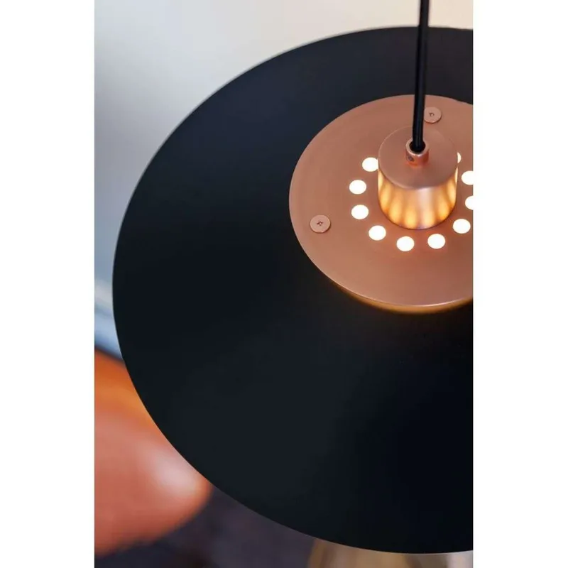 Rivoli hanglamp, zwart/messing, Ø 40 cm de Halo Design – photo produit
