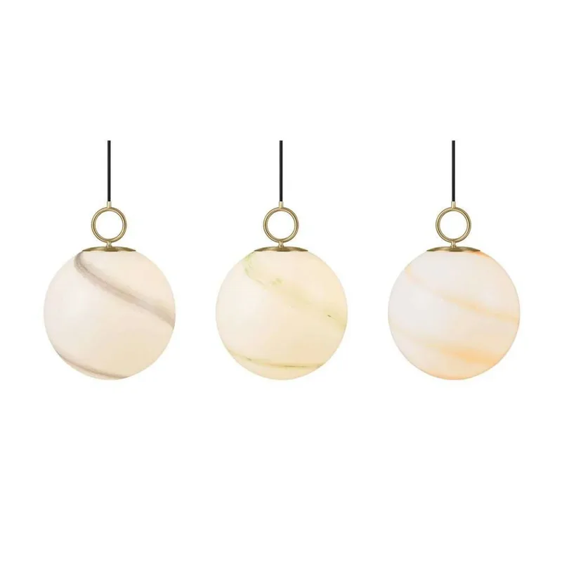 Stockholm Hanglamp Ø30 Marble Grey de Halo Design – photo produit