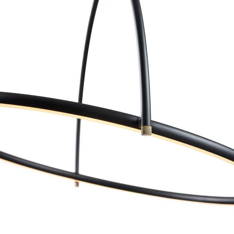 TILT LED hanglamp, Ø 40 cm, zwart, stepdim de Halo Design – photo produit