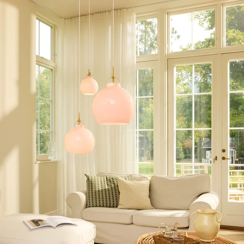 TOSCANA hanglamp, roze, Ø 18 cm, glas von Halo Design – Produktfoto