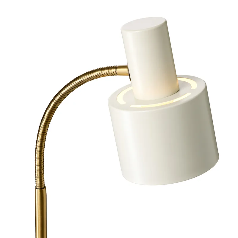 VOGUE vloerlamp, beige, hoogte 143 cm, metaal, E27 van Halo Design – productfoto