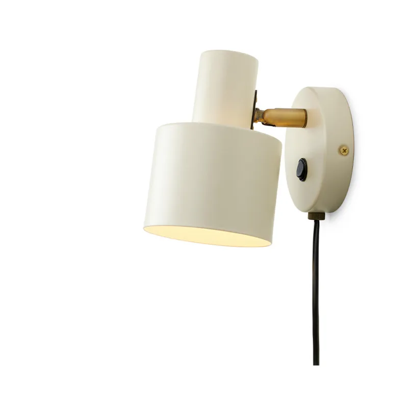 Vogue wandlamp, crème, Ø 10 cm, stekker de Halo Design – photo produit