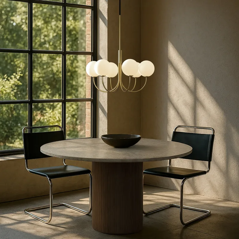 BALLON kroonluchter, messingkleurig, Ø 60 cm 6-lamps fra Herstal – produktbillede