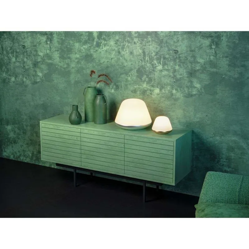 Bloom Tafellamp Small Silver- Herstal - Woonkamer - Metaal van Herstal – productfoto