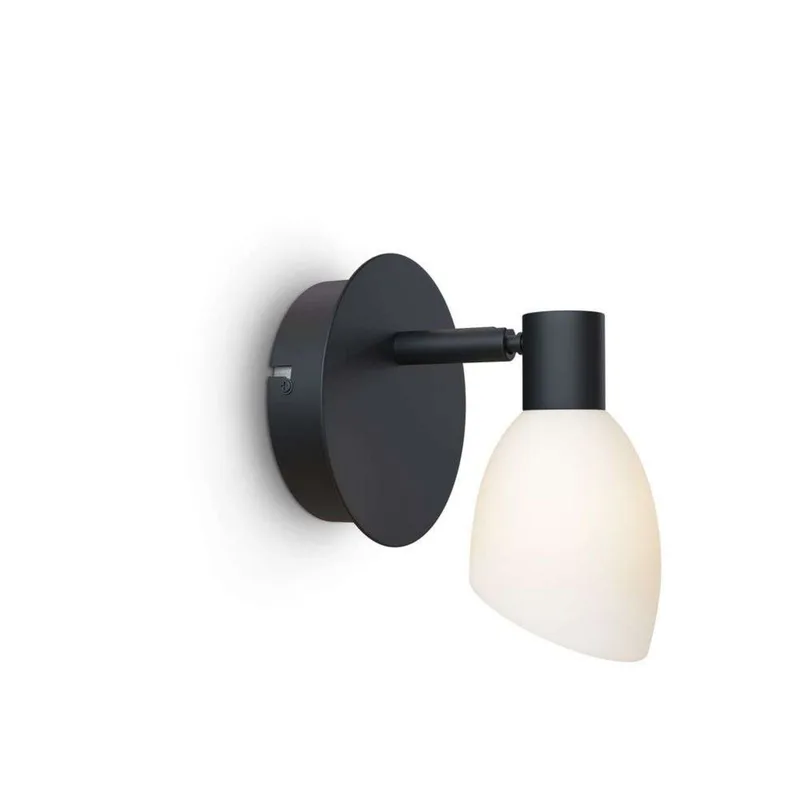 Cut 2 Væglampe Black/Opal de Herstal – photo produit