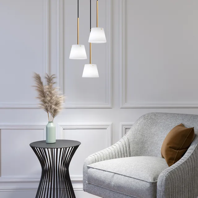 Gil il Grande Hanglamp Satin/Brass