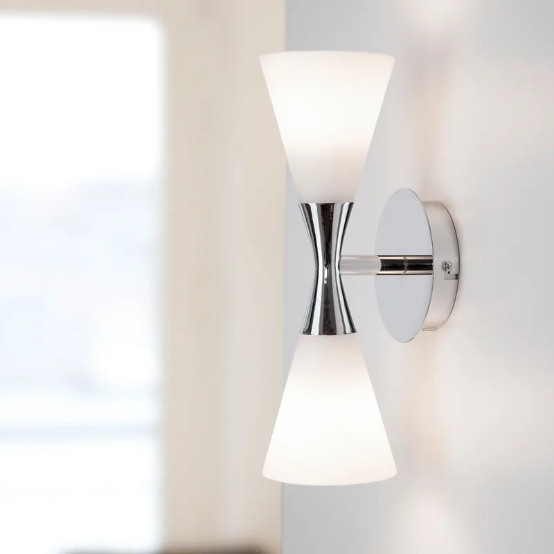 Harlekin Wandlamp Duo Chrome fra Herstal – produktbillede
