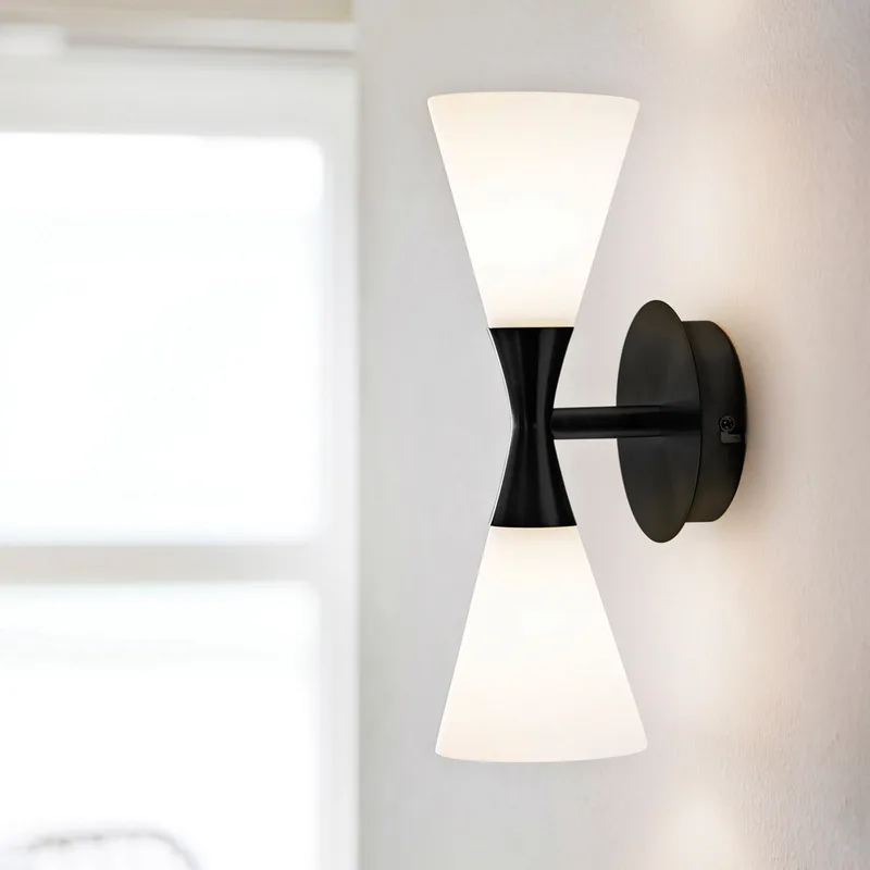 Harlekin Wandlamp Duo Matt Black från Herstal – produktbild