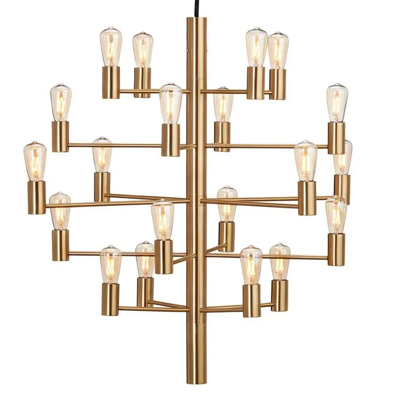 Manola 20 Kroonluchter Satin Brass fra Herstal – produktbillede