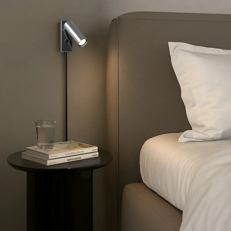 PIPELINE wandspot, chroomkleurig, hoogte 13 cm Stekker fra Herstal – produktbillede