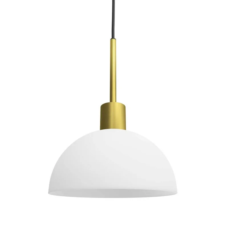Suspension Vienda laiton/blanc Ø 20 cm, verre de Herstal – photo produit