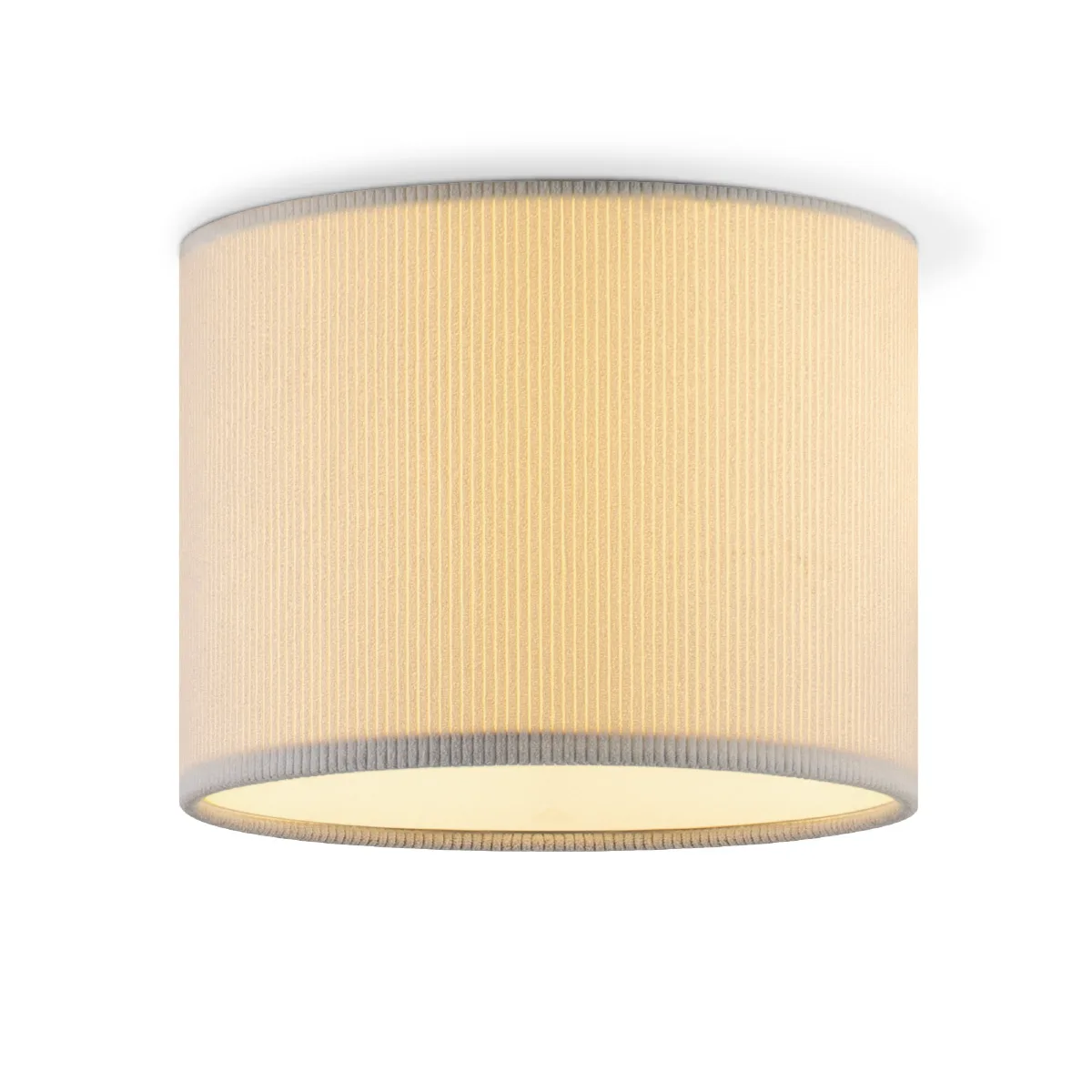 Corduroy Plafondlamp - Cilinder - Scandinavische stijl - ø22 x 17 cm - E27 Fitting - Geschikt voor Woonkamers en slaapkamers de Home Sweet Home en Blanc – photo produit
