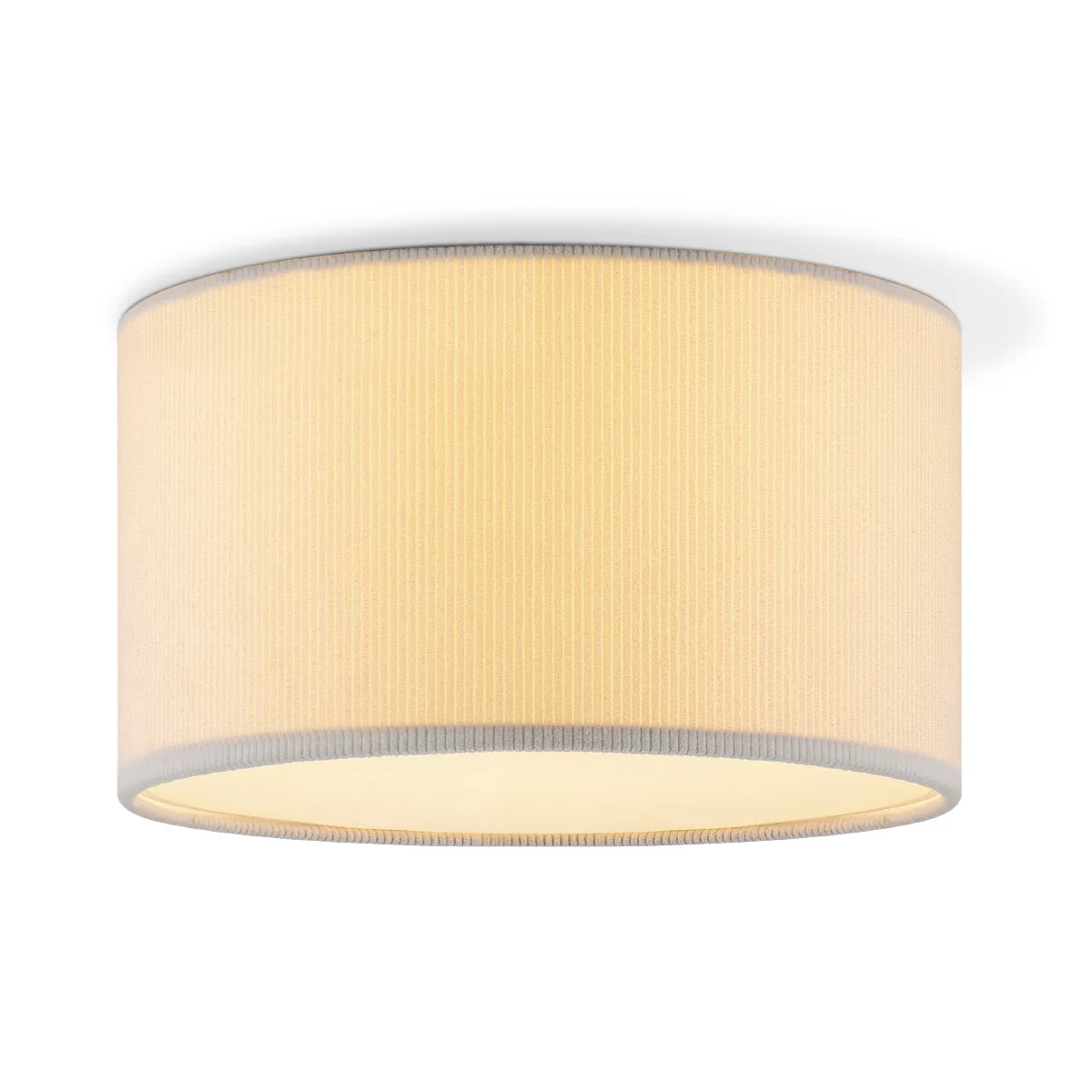 Corduroy Plafondlamp - Cilinder - Scandinavische stijl - ø30 x 17 cm - E27 Fitting - Geschikt voor Woonkamers en slaapkamers de Home Sweet Home en Blanc – photo produit