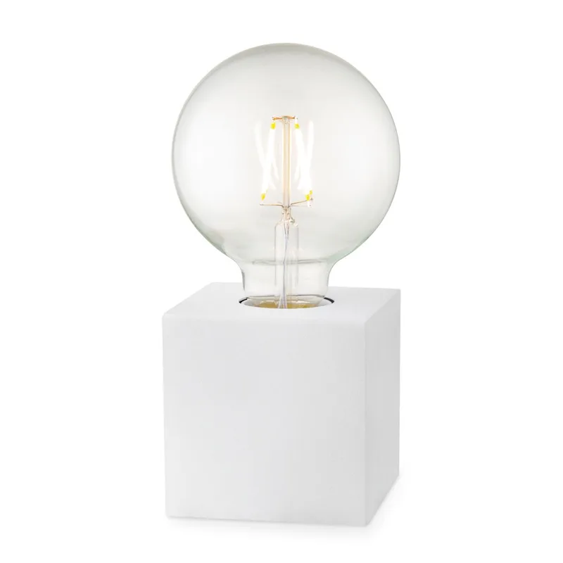 Dry 10 tafellamp vierkant de Home Sweet Home en Blanc – photo produit
