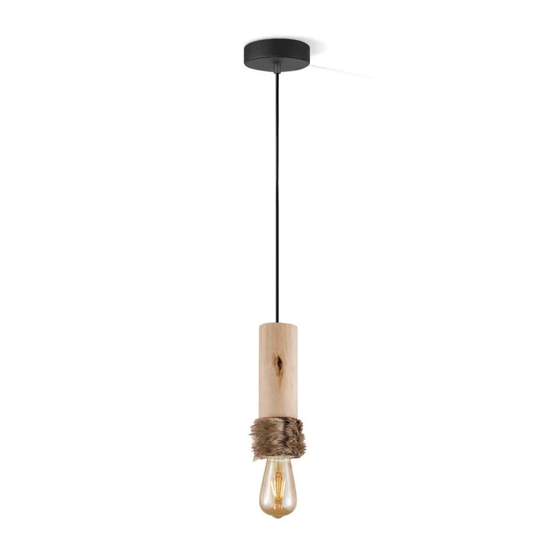 hanglamp Furdy large - hout von Home Sweet Home in Braun – Produktfoto
