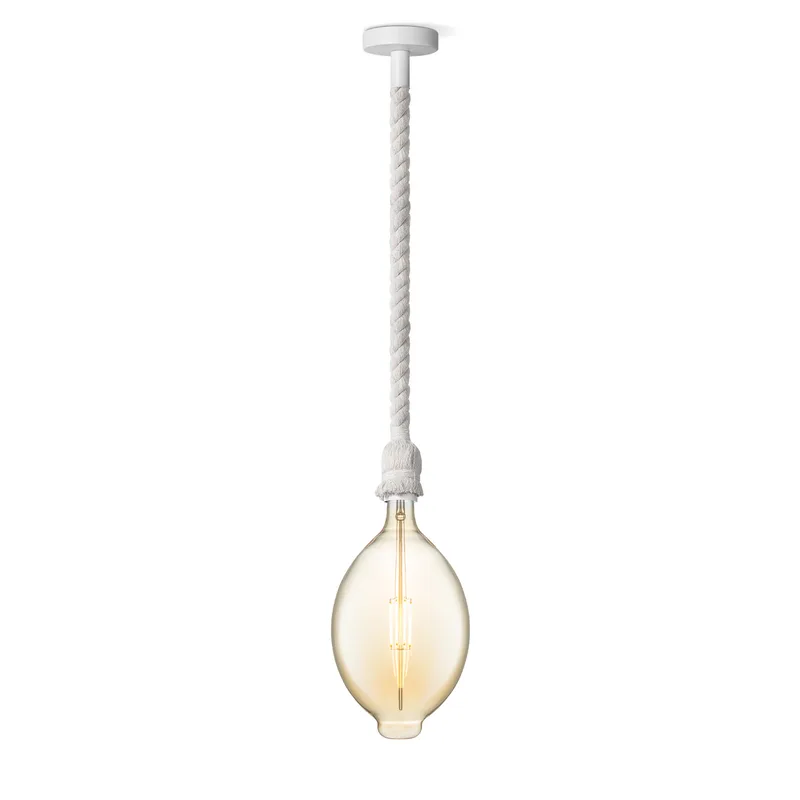 hanglamp Leonardo wit Oval de Home Sweet Home en Amber – photo produit