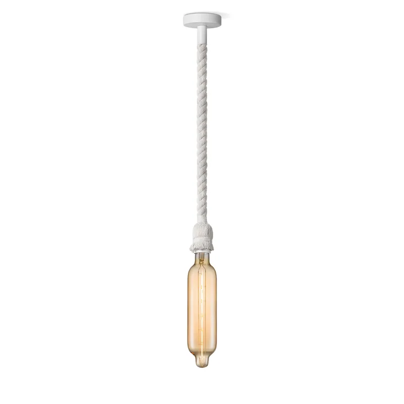 hanglamp Leonardo wit Tube de Home Sweet Home en Amber – photo produit