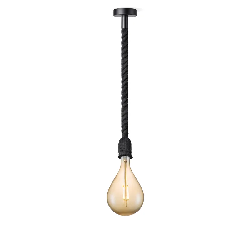 hanglamp Leonardo zwart Pear von Home Sweet Home in Amber – Produktfoto