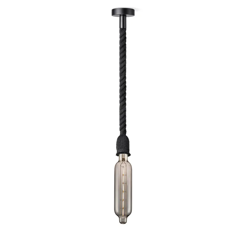 hanglamp Leonardo zwart Tube de Home Sweet Home en Smoke – photo produit