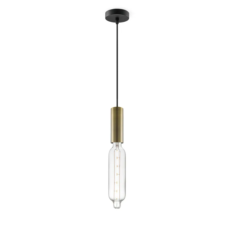 hanglamp Saga brons Tube de Home Sweet Home en Helder – photo produit