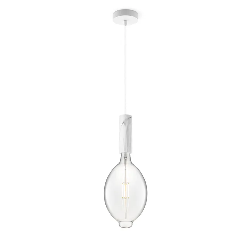 hanglamp Saga marmer Oval de Home Sweet Home en Helder – photo produit