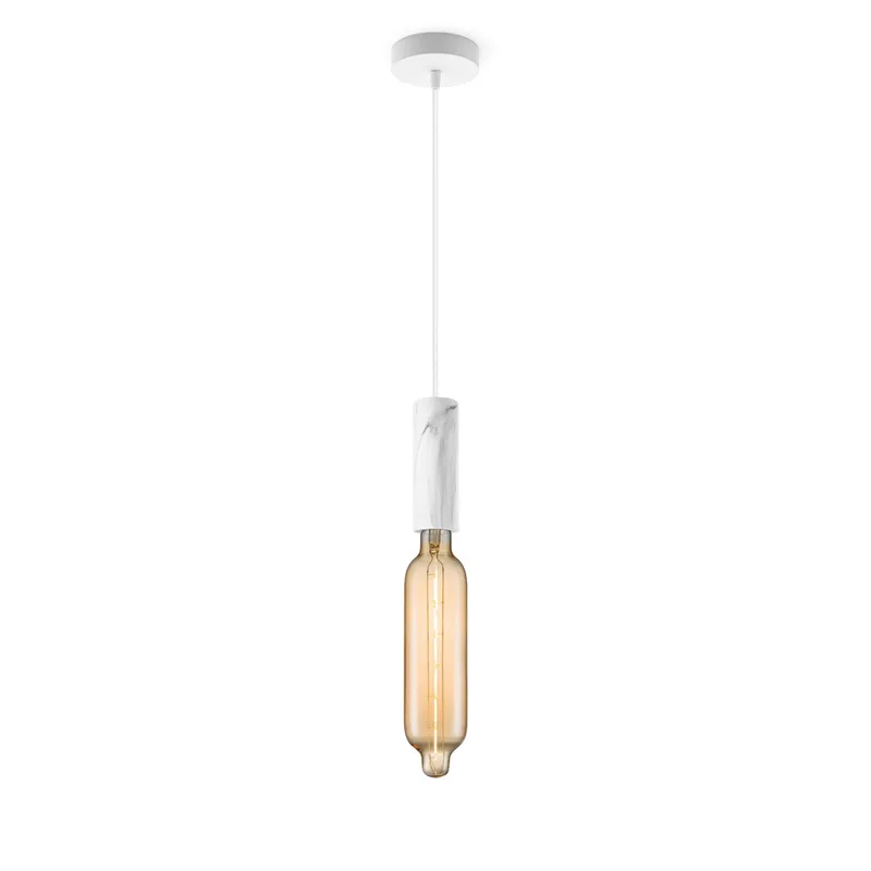 hanglamp Saga marmer Tube de Home Sweet Home en Amber – photo produit