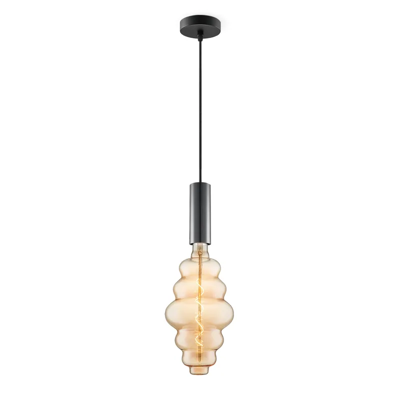hanglamp Saga zwart Cloud von Home Sweet Home in Amber – Produktfoto