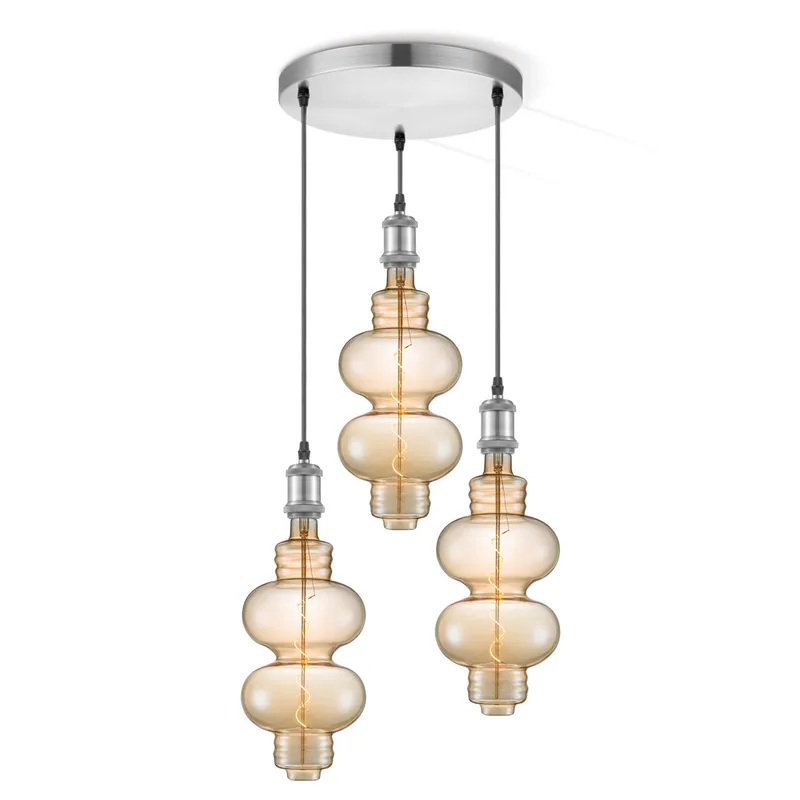 hanglamp Vintage 3L Diabolo de Home Sweet Home en Amber – photo produit