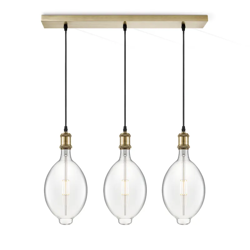 hanglamp Vintage brons 3L Beam Oval de Home Sweet Home en Helder – photo produit