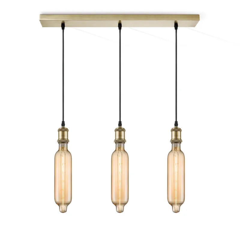 hanglamp Vintage brons 3L Beam Tube van Home Sweet Home in Amber – productfoto