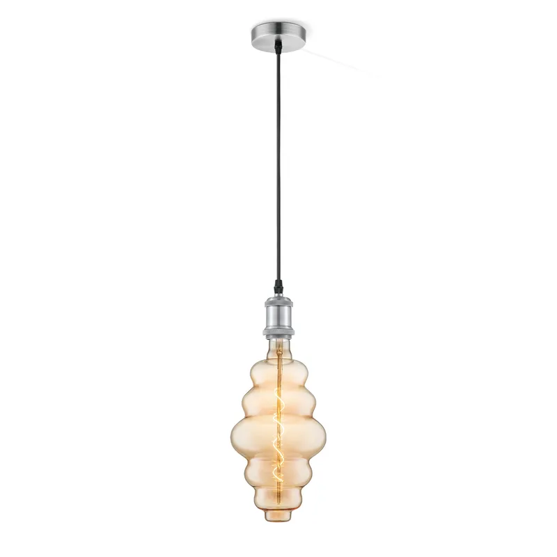 hanglamp Vintage Cloud - Mat staal de Home Sweet Home en Amber – photo produit