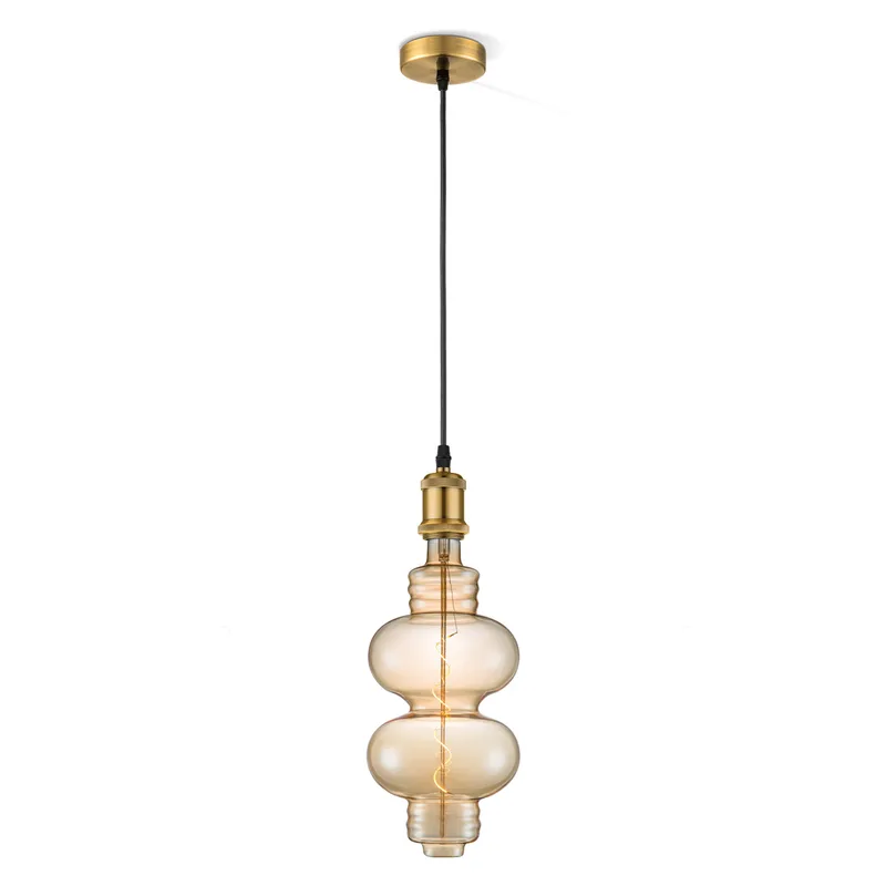 hanglamp Vintage Diabolo - Brons de Home Sweet Home en Amber – photo produit