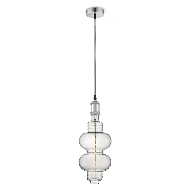 hanglamp Vintage Diabolo - Mat staal van Home Sweet Home in Helder – productfoto