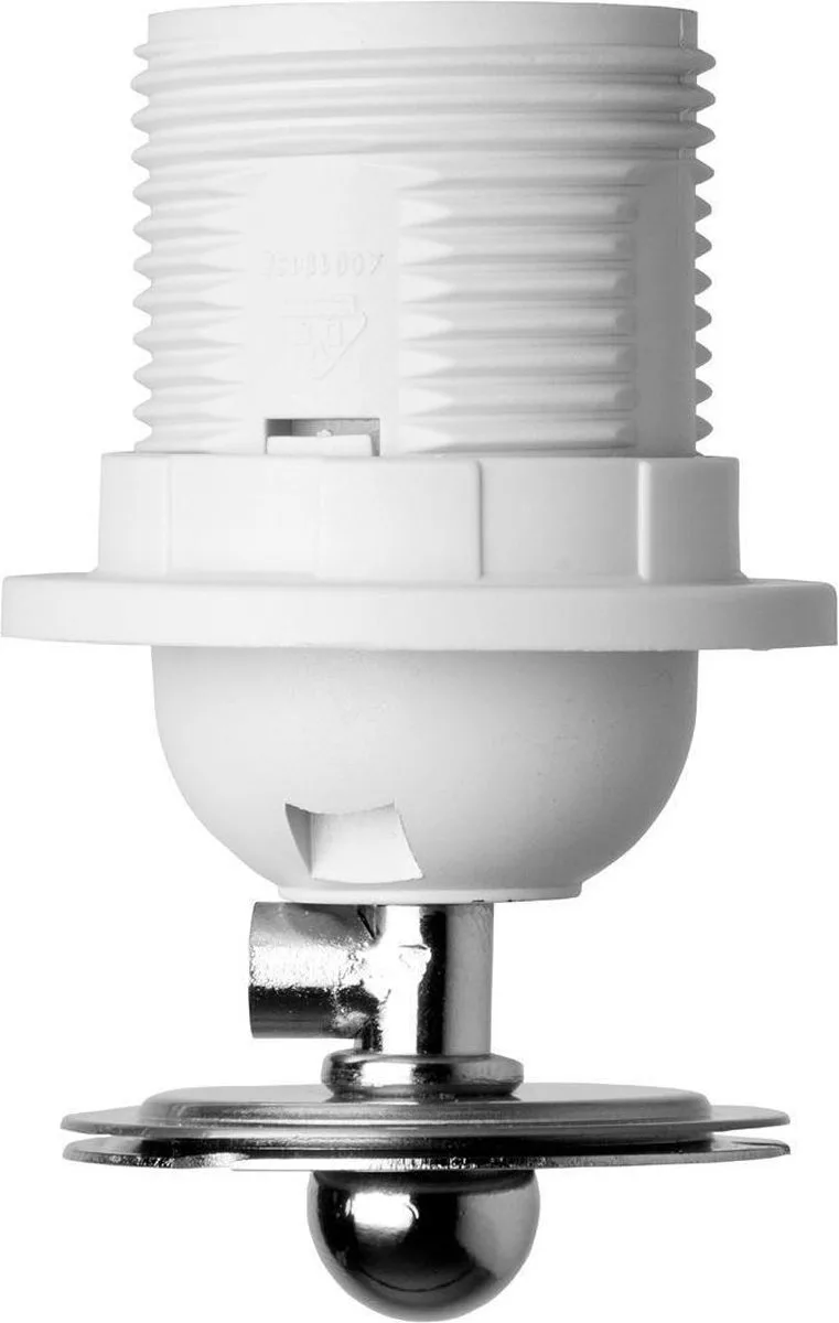 Klassieke tafellamp voet Combi voor lampenkap - gemaakt van Metaal - geschikt voor E27 LED lichtbron van Home Sweet Home in Geborsteld staal – productfoto
