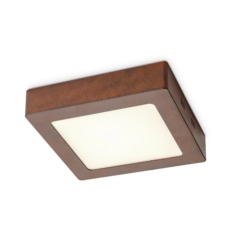LED plafondlamp Ska 17 vierkant - roest van Home Sweet Home in Roestbruin – productfoto