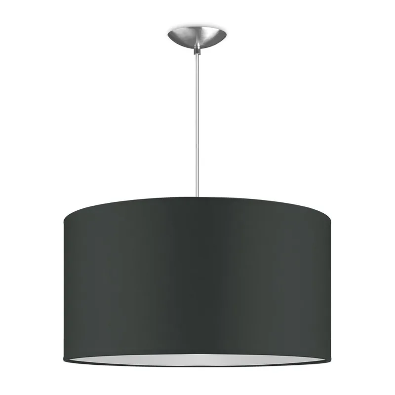 Moderne hanglamp Bling - antraciet - verlichtingspendel Basic inclusief lampenkap 50/50/25cm - pendel lengte 100 cm - geschikt voor E27 LED lamp - Pendellamp geschikt voor woonkamer, slaapkamer, keuken de Home Sweet Home en Gris foncé – photo produit