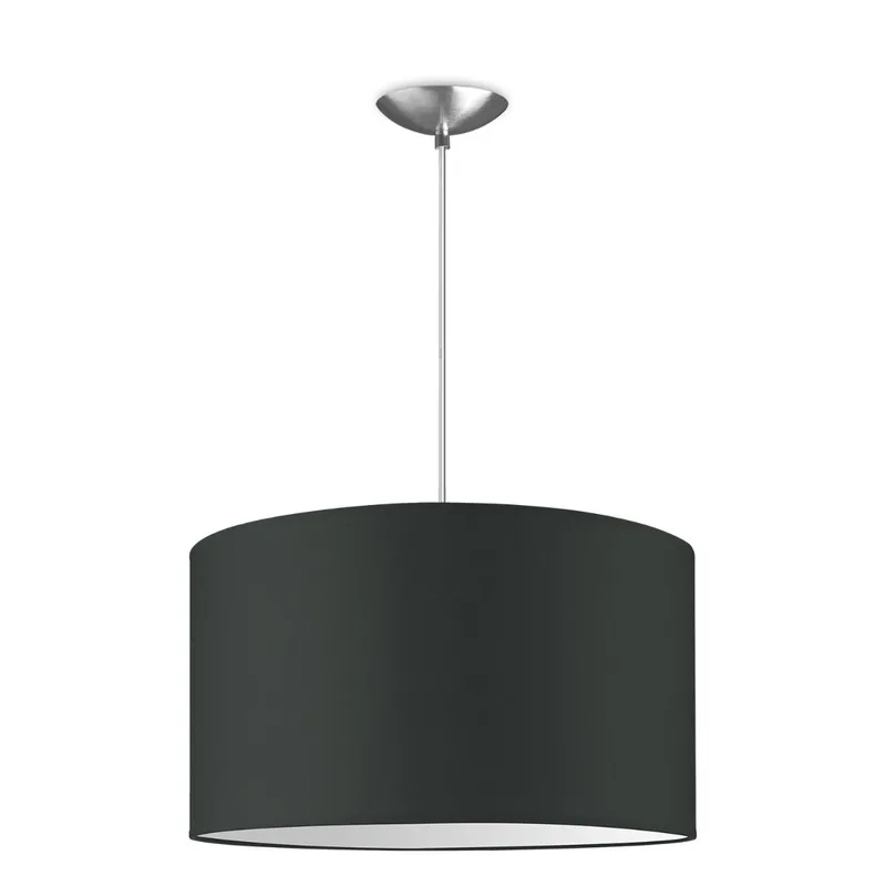 Moderne hanglamp Bling - antraciet - verlichtingspendel Basic inclusief lampenkap 40/40/22cm - pendel lengte 100 cm - geschikt voor E27 LED lamp - Pendellamp geschikt voor woonkamer, slaapkamer, keuken by Home Sweet Home in Dark grey – product photo